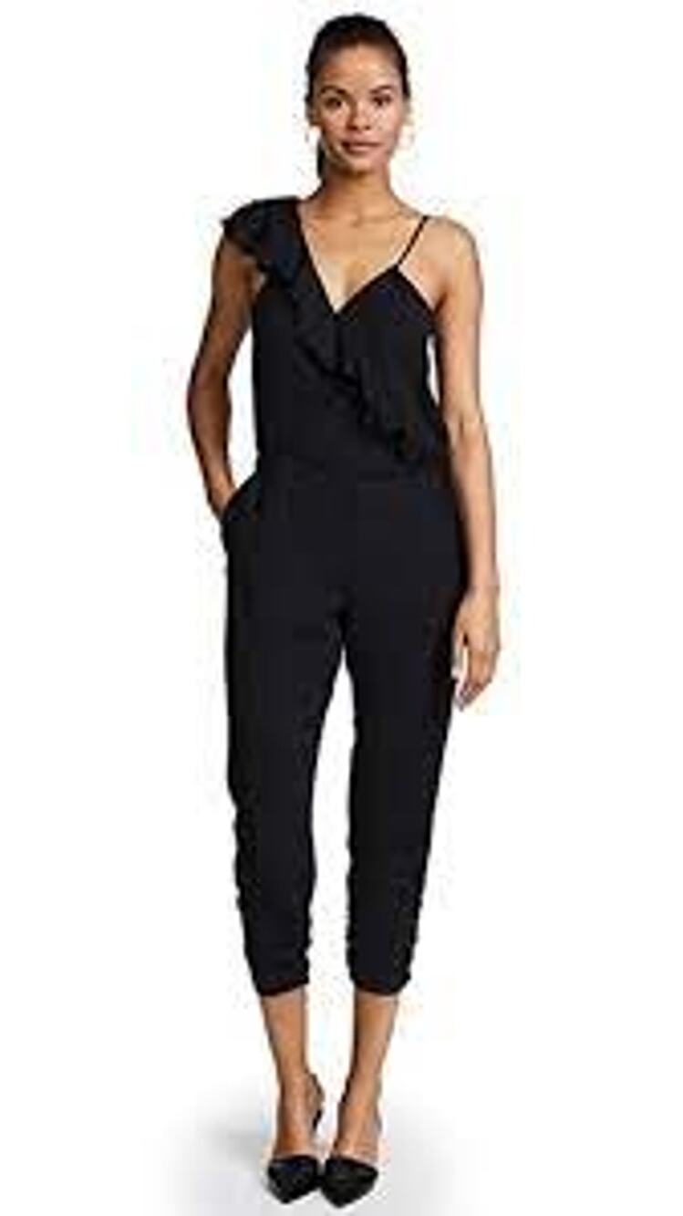 NWT Parker Addison One Shoulder Black Jumpsuit Size 00